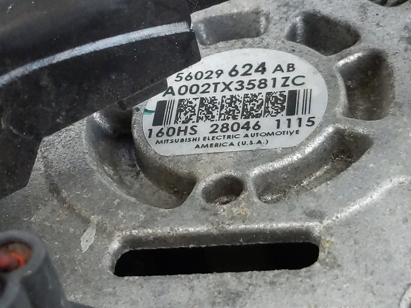 2014-2018 Jeep Cherokee Alternator Replacement Generator Charging Assembly Engine OEM P/N:56029624AB Fits OEM Used Auto Part