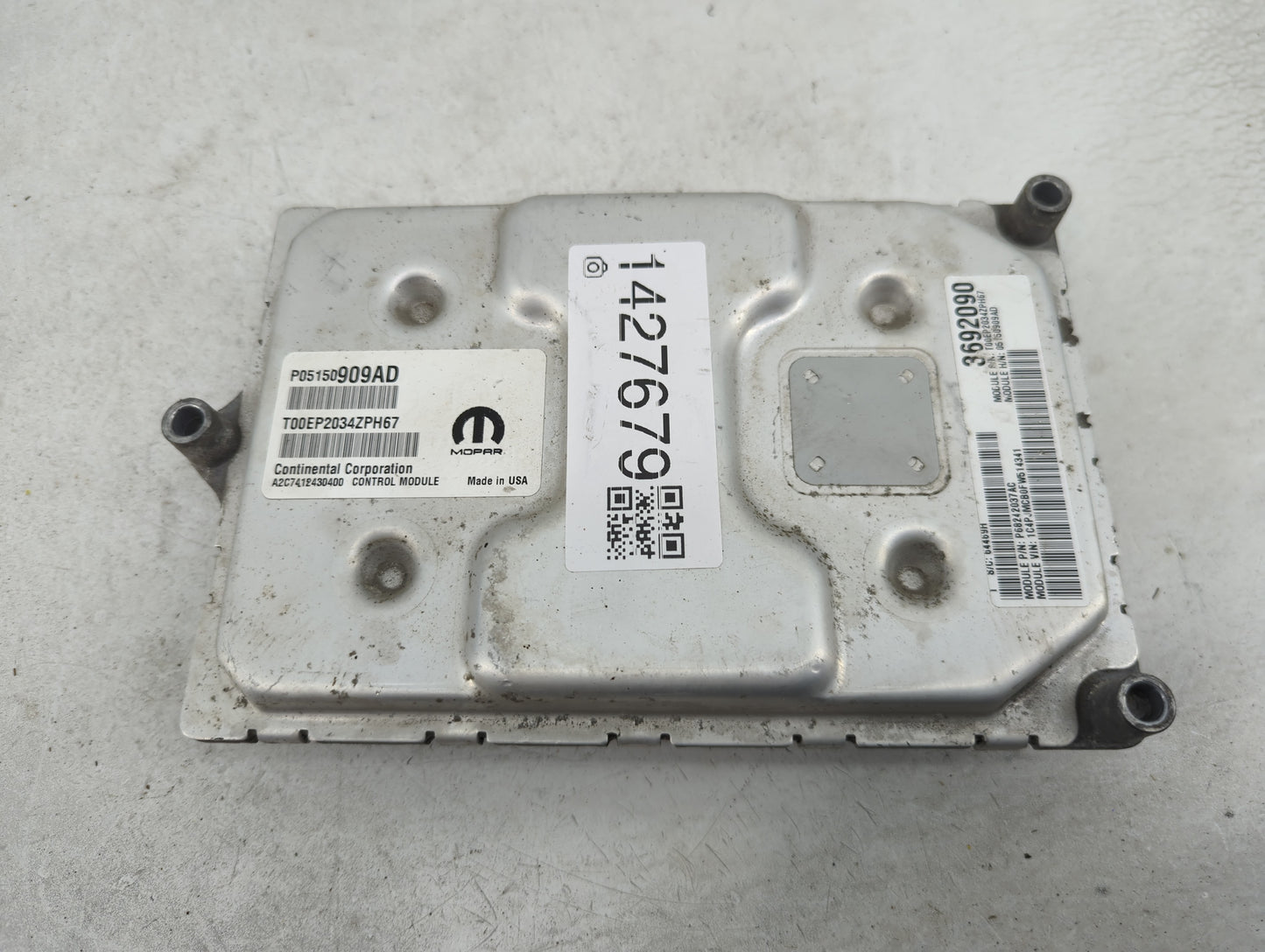 2015 Jeep Cherokee PCM Engine Control Computer ECU ECM PCU OEM P/N:P05150909AD Fits OEM Used Auto Parts - Oemusedautoparts1.