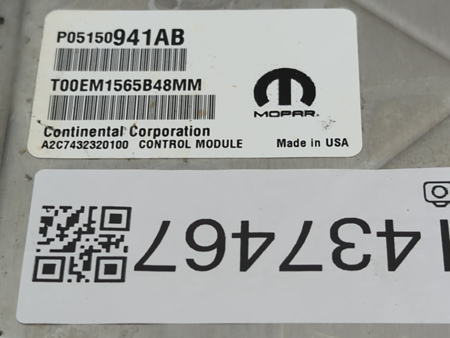 2013-2017 Jeep Compass PCM Engine Control Computer ECU ECM PCU OEM P/N:P05150941AB T00EM1565B48MM Fits OEM Used Auto Parts -