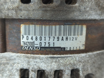 2011-2016 Jeep Grand Cherokee Alternator Replacement Generator Charging Assembly Engine OEM P/N:TN421000-0751 P04801779AH Fits OEM Used Auto Parts