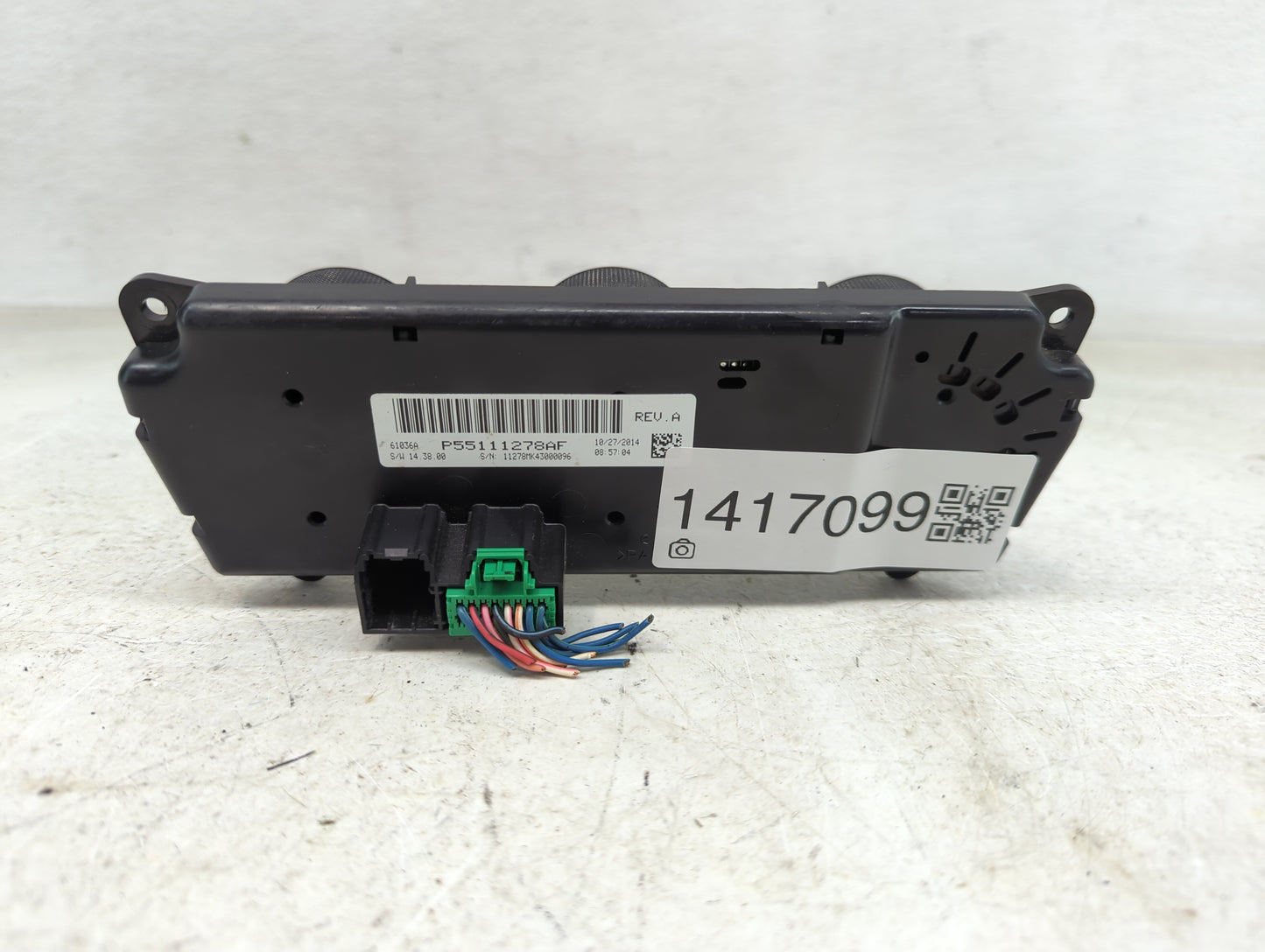 2011-2017 Jeep Patriot Climate Control Module Temperature AC/Heater Replacement P/N:P55111278AF Fits OEM Used Auto Parts - O