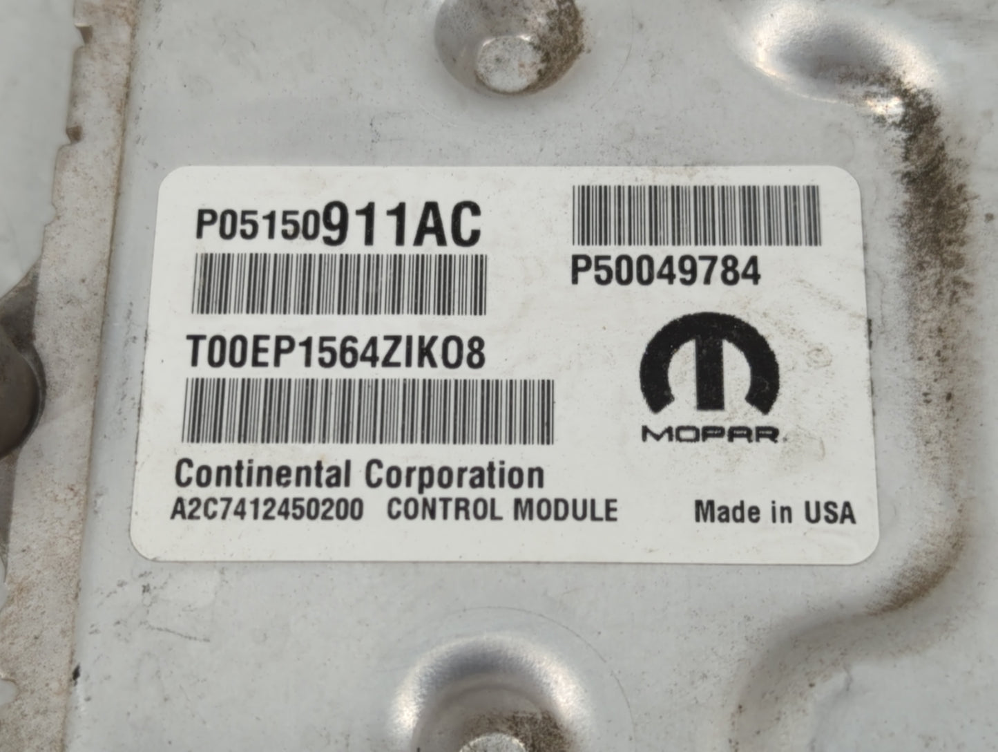 2015-2017 Jeep Renegade PCM Engine Control Computer ECU ECM PCU OEM P/N:P05150911AC Fits Fits 2015 2016 2017 OEM Used Auto P