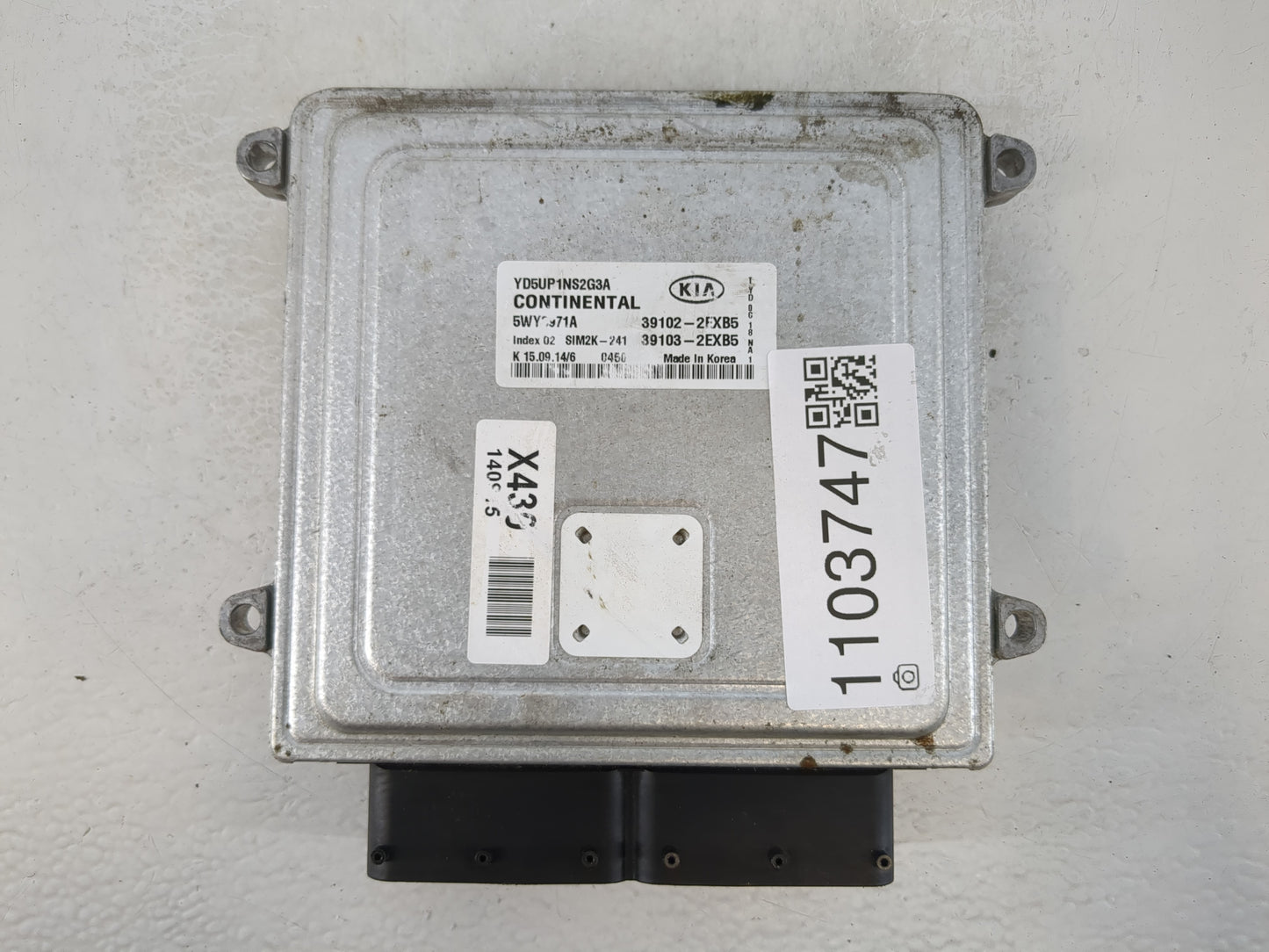 2015 Kia Forte PCM Engine Control Computer ECU ECM PCU OEM P/N:39107-2EXB5 39106-2EXB5 Fits OEM Used Auto Parts - Oemusedaut