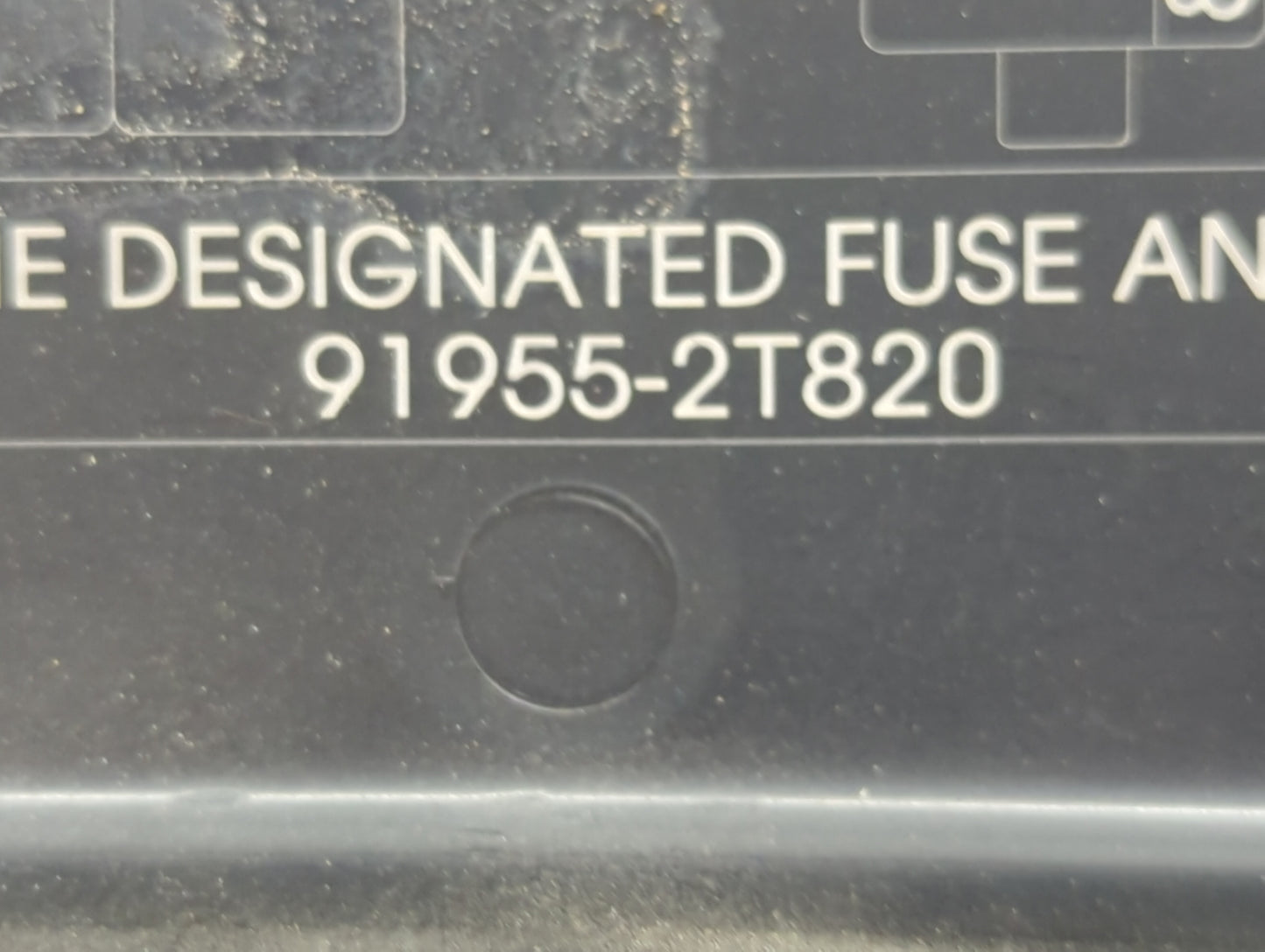 2016 Kia Optima Fusebox Fuse Box Panel Relay Module P/N:91955-2T820 Fits OEM Used Auto Parts - Oemusedautoparts1.com