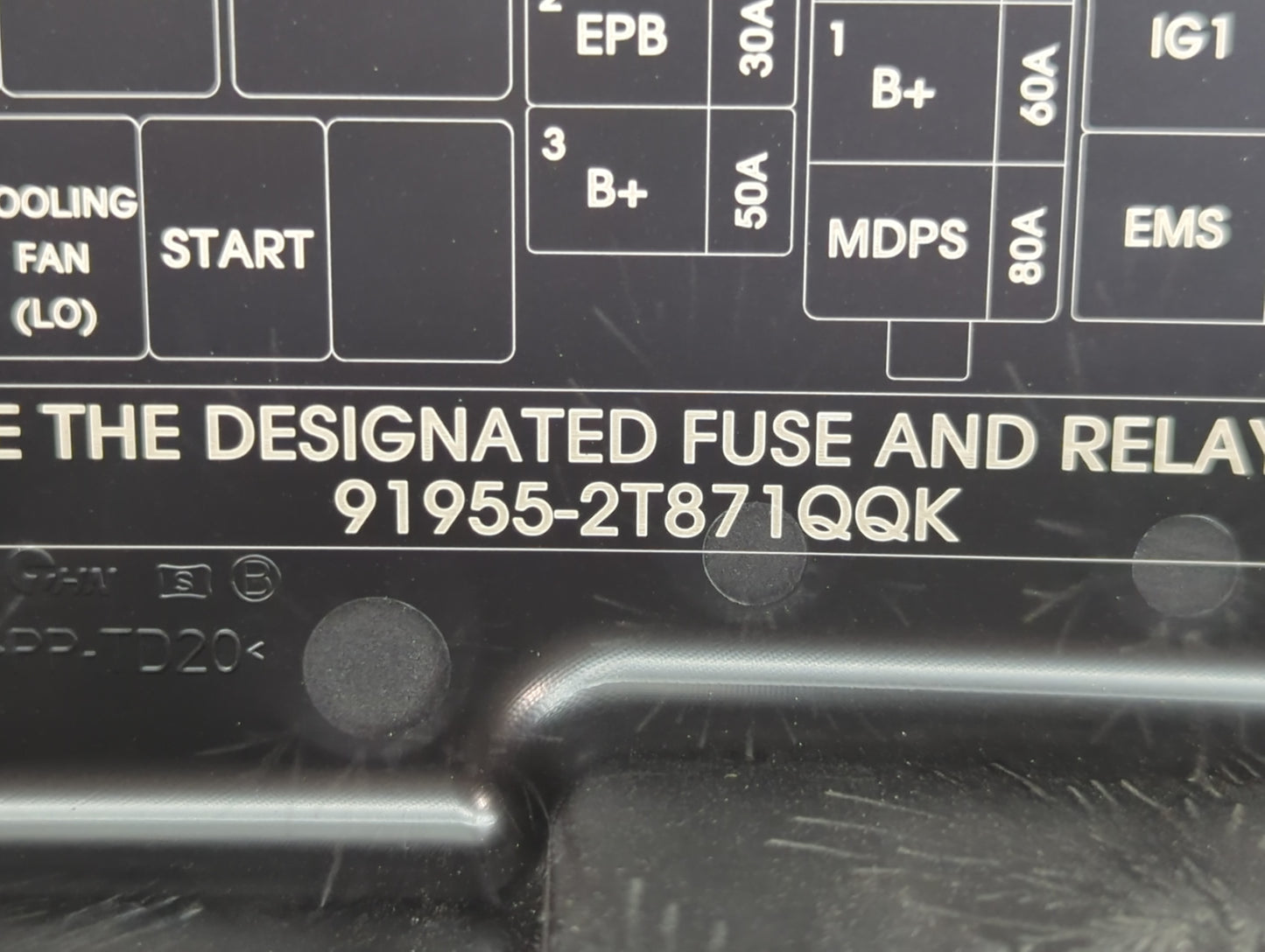 2014-2015 Kia Optima Fusebox Fuse Box Panel Relay Module P/N:91955-2T871QQK MG666078 Fits Fits 2014 2015 OEM Used Auto Parts