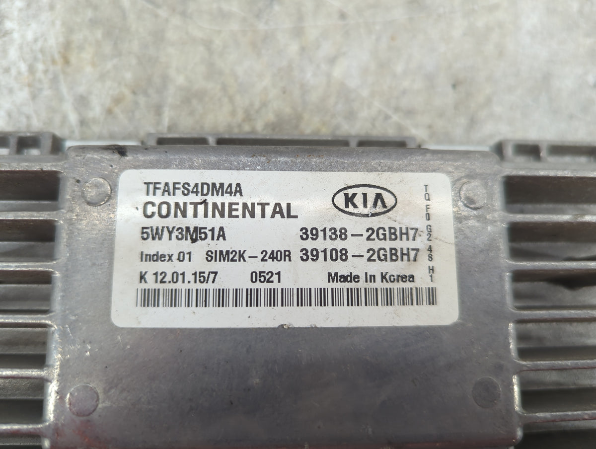 2015 Kia Optima PCM Engine Control Computer ECU ECM PCU OEM P/N:39138-2GBH7 39108-2GBH7, 5WY3M51A, TFAFS4DM4A, SIM2K-240R Fi