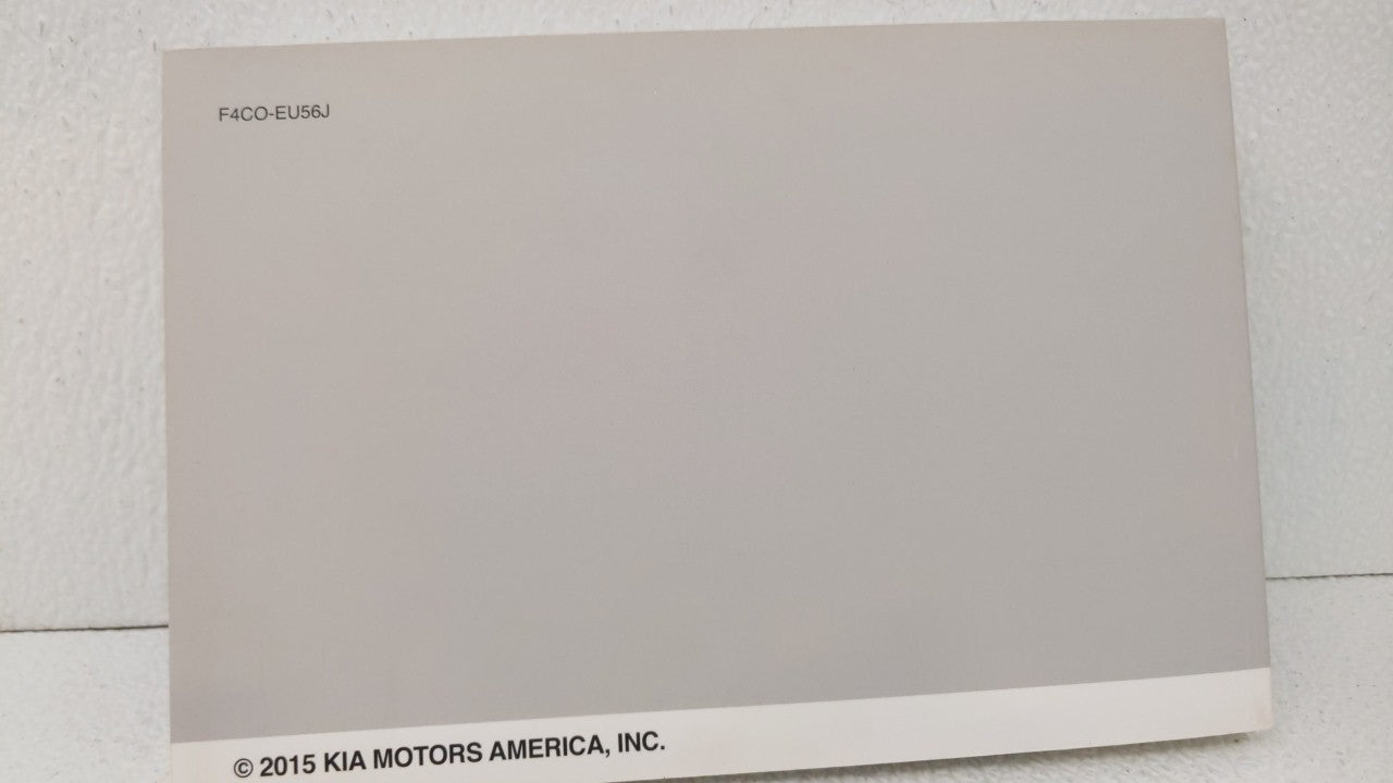 2015 Kia Optima Owners Manual Book Guide OEM Used Auto Parts - Oemusedautoparts1.com