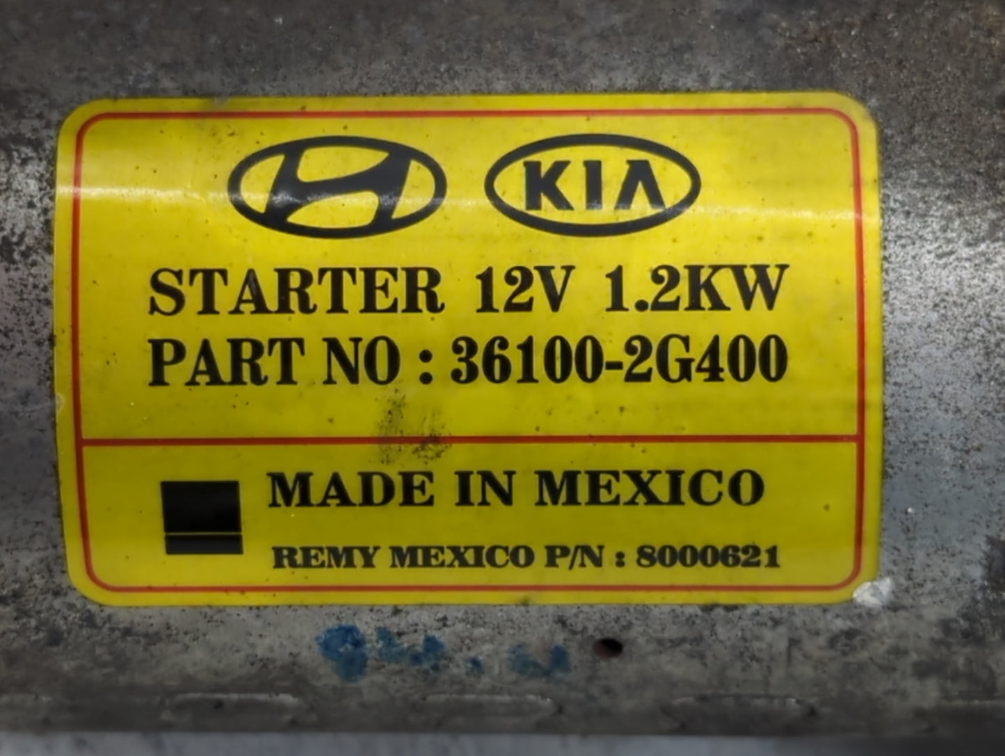 2014-2015 Kia Optima Car Starter Motor Solenoid OEM P/N:36100-2G400 Fits Fits 2014 2015 2016 OEM Used Auto Parts - Oemusedau