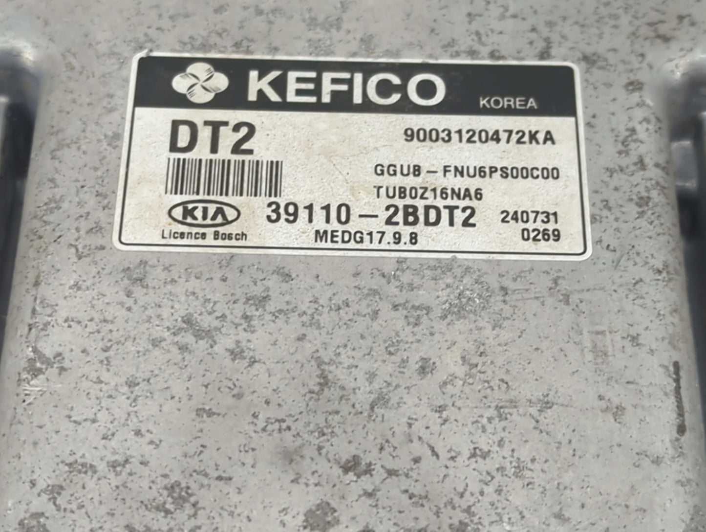 2014-2015 Kia Rio PCM Engine Control Computer ECU ECM PCU OEM P/N:39110-2BDT2 9003120472KA, GGUB-FNU6PS00C00 Fits Fits 2014