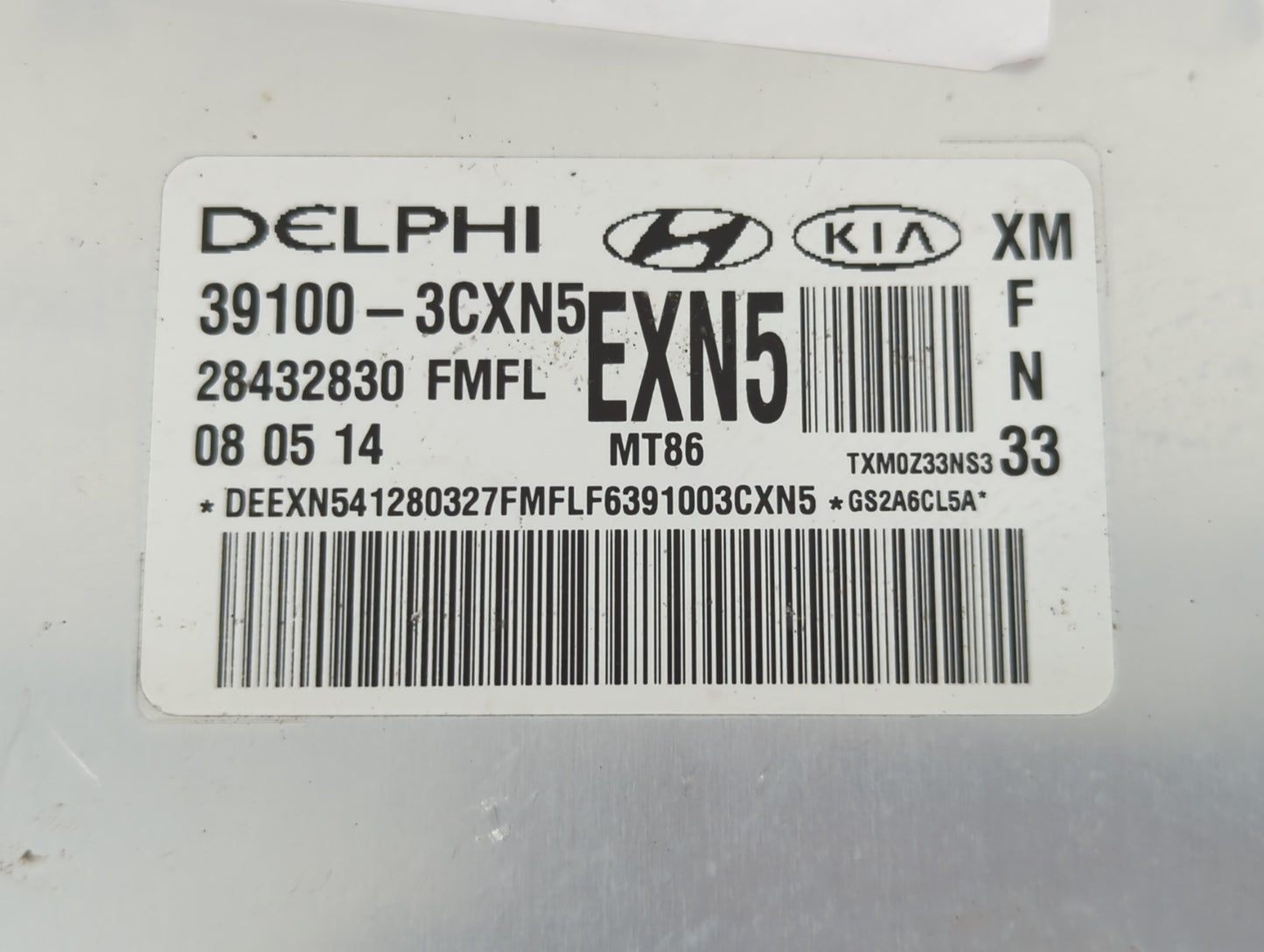 2015 Kia Sorento PCM Engine Control Computer ECU ECM PCU OEM P/N:39100-3CXN5 Fits OEM Used Auto Parts - Oemusedautoparts1.co