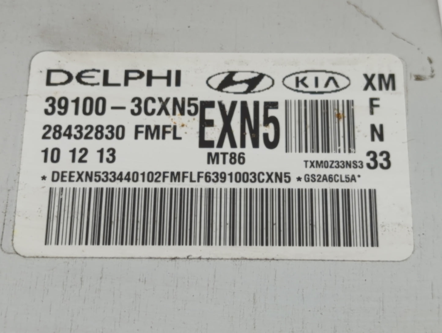 2015 Kia Sorento PCM Engine Control Computer ECU ECM PCU OEM P/N:39100-3CXN5 Fits OEM Used Auto Parts - Oemusedautoparts1.co