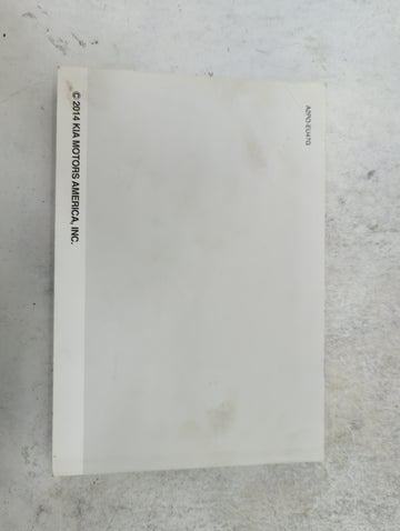 2015 Kia Sorento Owners Manual Book Guide P/N:A2PO-EU47G OEM Used Auto Parts