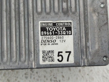 2015 Lexus Es350 PCM Engine Control Computer ECU ECM PCU OEM P/N:89661-33Q11 89661-33Q10 Fits OEM Used Auto Parts