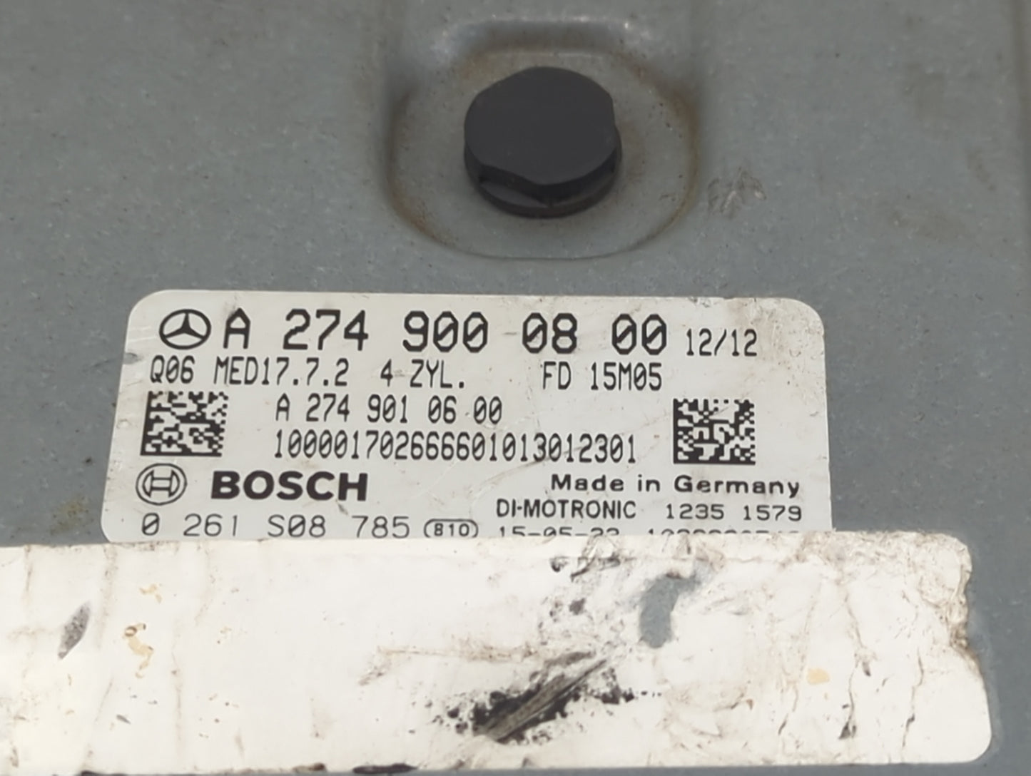 2015 Mercedes-Benz C-Class PCM Engine Control Computer ECU ECM PCU OEM P/N:A 274 900 08 00 A 274 901 06 00 Fits Fits 2016 OE