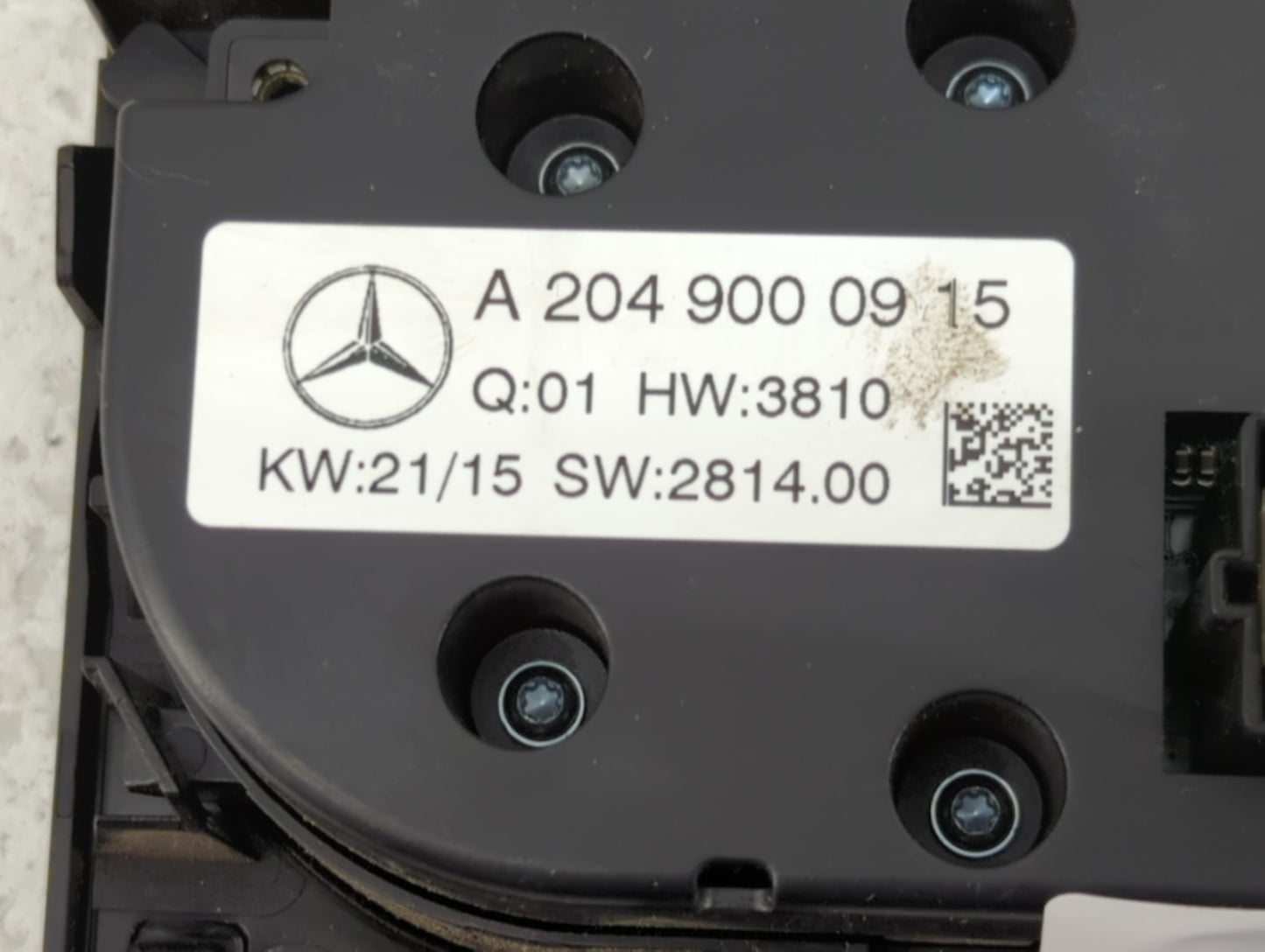 2015 Mercedes-Benz C250 Climate Control Module Temperature AC/Heater Replacement P/N:A 204 900 09 15 Fits Fits 2016 2017 201
