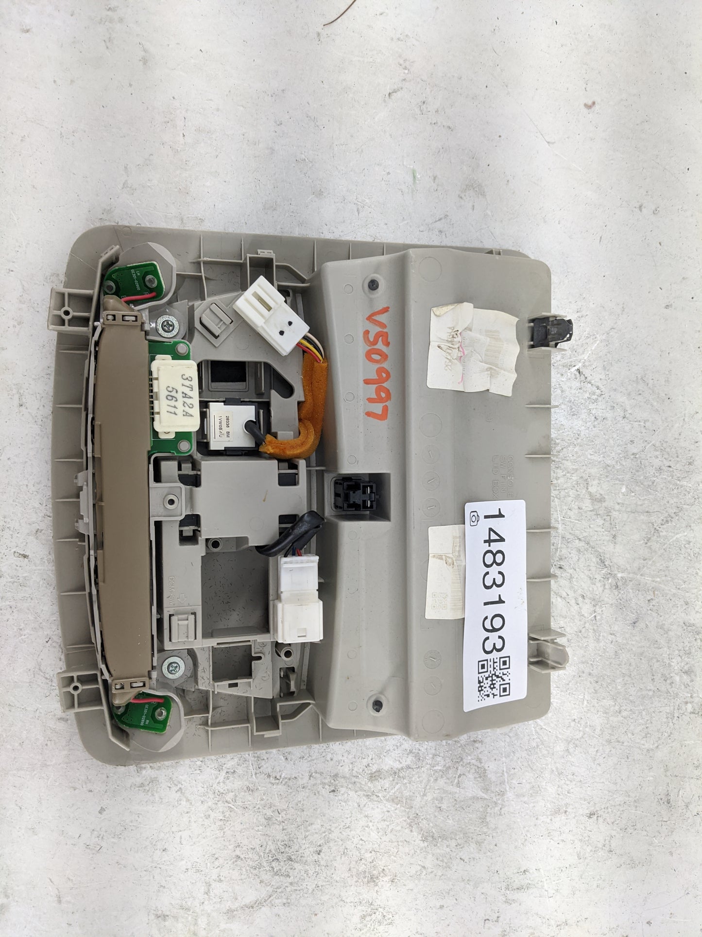 2013-2015 Nissan Altima Overhead Console W/rear Climate Control Tan - Oemusedautoparts1.com