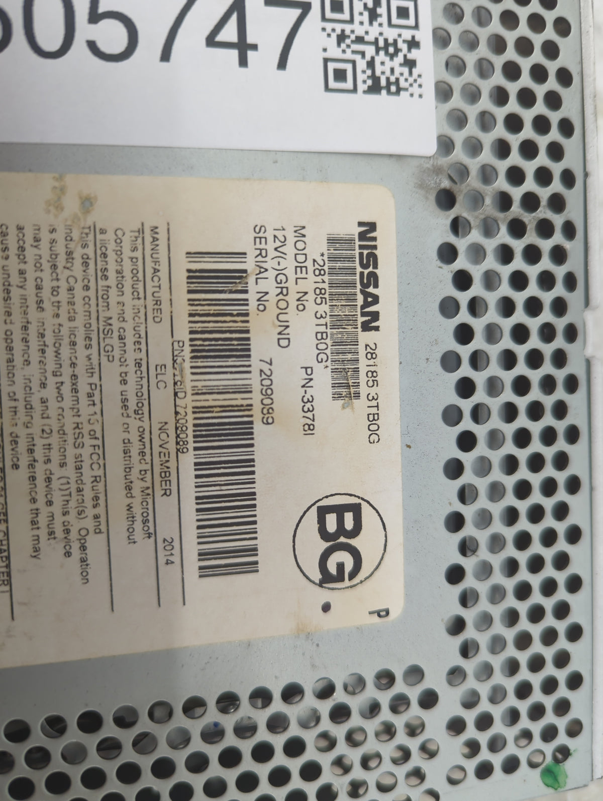 2013-2015 Nissan Altima Radio AM FM Cd Player Receiver Replacement P/N:281853TB0G PN-337781 Fits Fits 2013 2014 2015 OEM Use