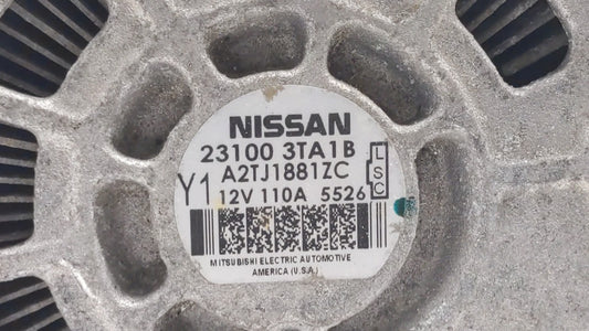 2013-2017 Nissan Altima Alternator Replacement Generator Charging Assembly Engine OEM P/N:23100 3TA1A 23100 3TA1B Fits OEM Used Auto Parts