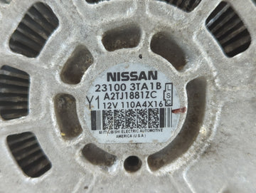 2013-2017 Nissan Altima Alternator Replacement Generator Charging Assembly Engine OEM P/N:23100 3TA1B Fits OEM Used Auto Parts