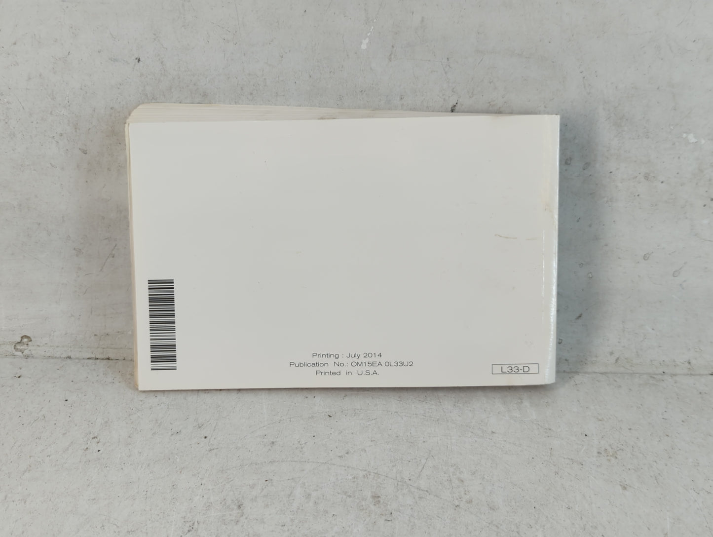 2015 Nissan Altima Owners Manual Book Guide P/N:OM15EA 0L33U2 OEM Used Auto Parts - Oemusedautoparts1.com