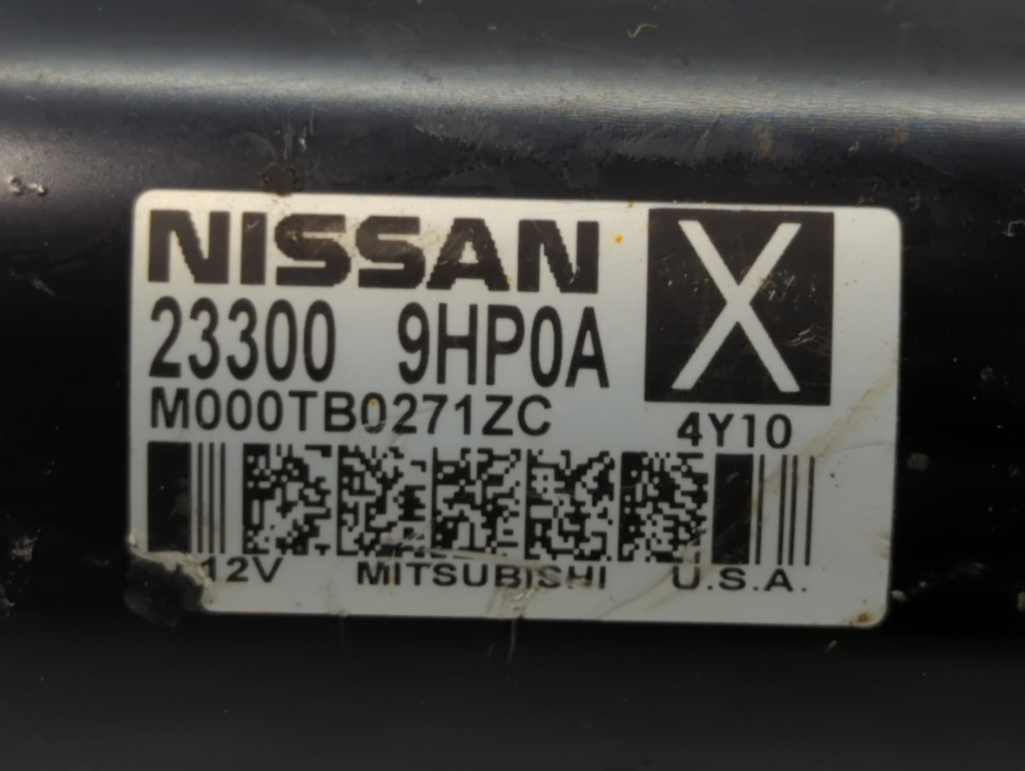 2015 Nissan Pathfinder Car Starter Motor Solenoid OEM P/N:M000TB0271ZC 23300 9HP0A Fits OEM Used Auto Parts - Oemusedautopar