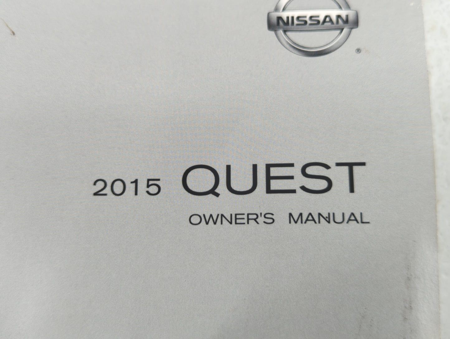 2015 Nissan Quest Owners Manual Book Guide OEM Used Auto Parts - Oemusedautoparts1.com