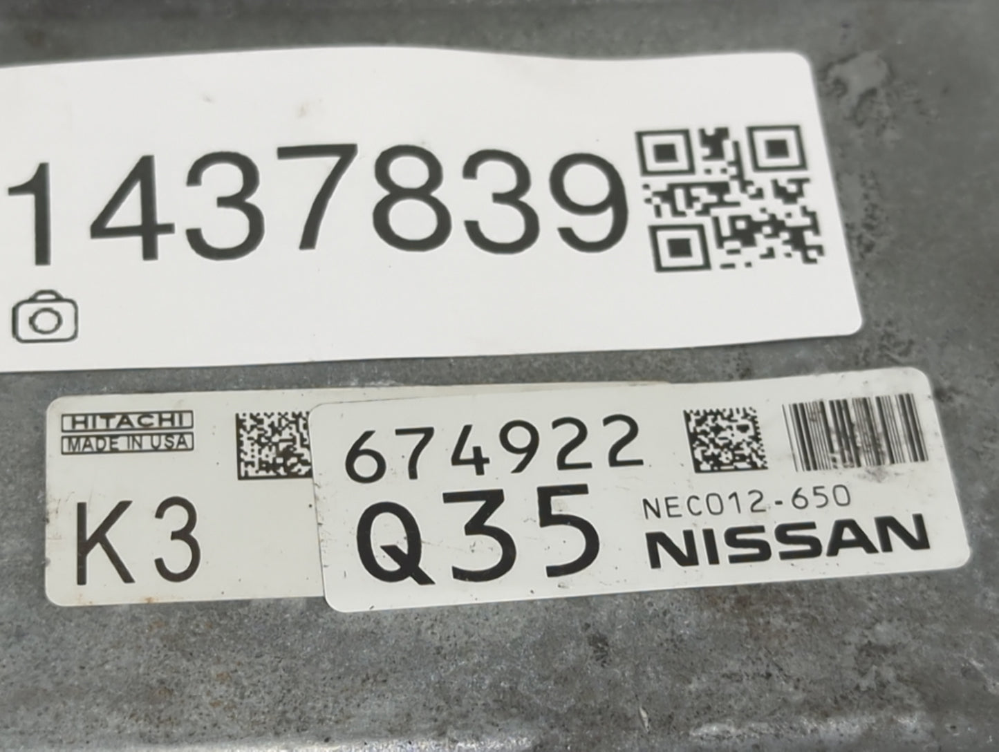 2014-2017 Nissan Rogue PCM Engine Control Computer ECU ECM PCU OEM P/N:NEC012-650 Fits Fits 2014 2015 2016 2017 OEM Used Aut