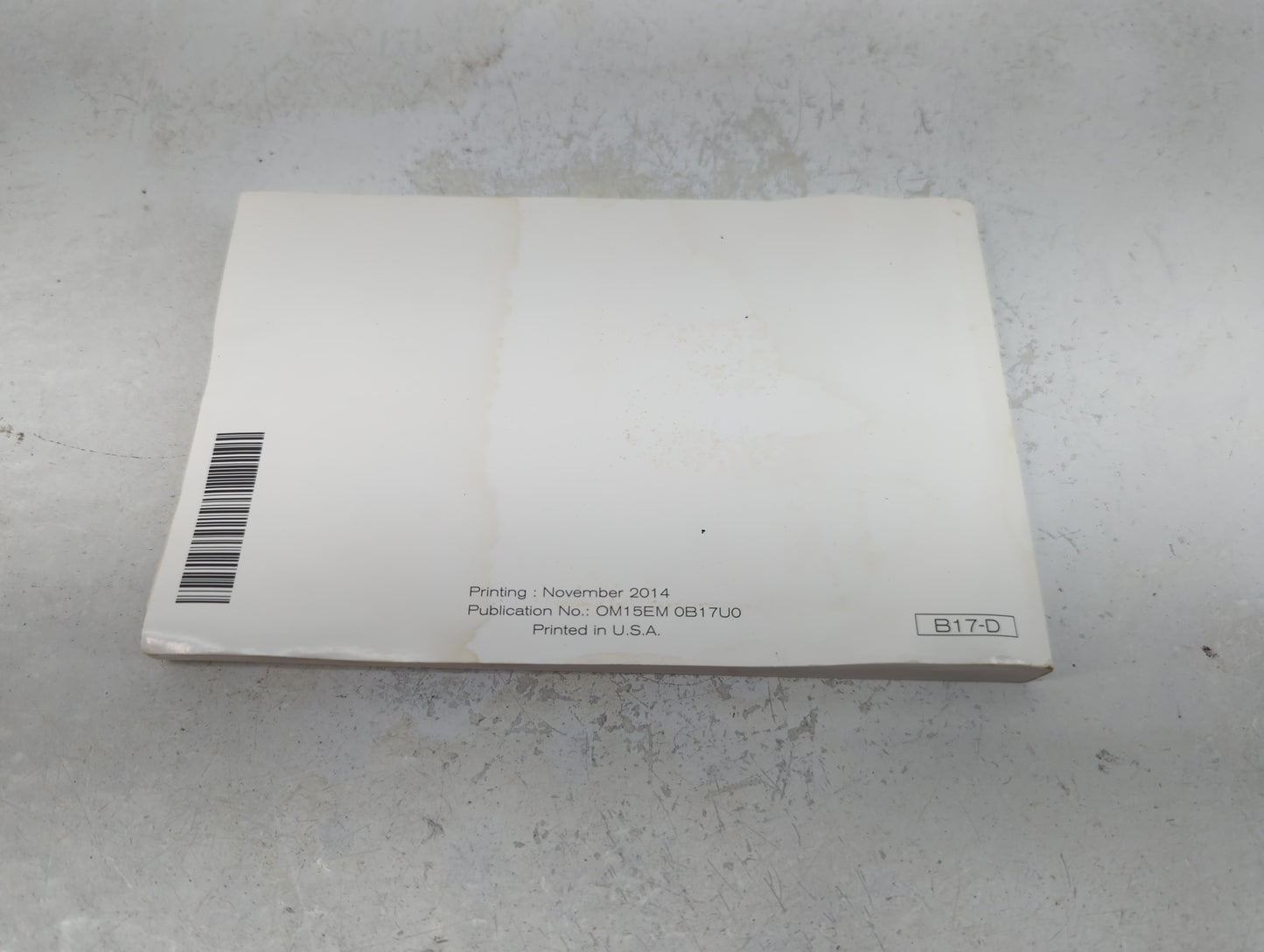 2015 Nissan Sentra Owners Manual Book Guide OEM Used Auto Parts - Oemusedautoparts1.com