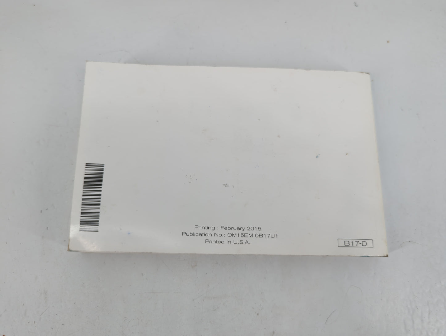 2015 Nissan Sentra Owners Manual Book Guide P/N:OM15EM 0B17U1 OEM Used Auto Parts - Oemusedautoparts1.com