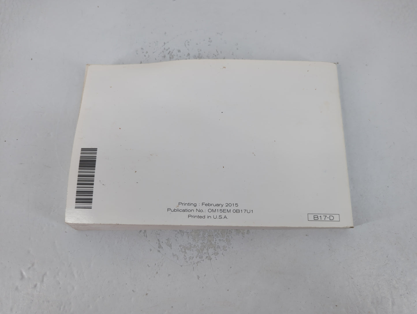 2015 Nissan Sentra Owners Manual Book Guide P/N:OM15EM 0B17U1 OEM Used Auto Parts - Oemusedautoparts1.com