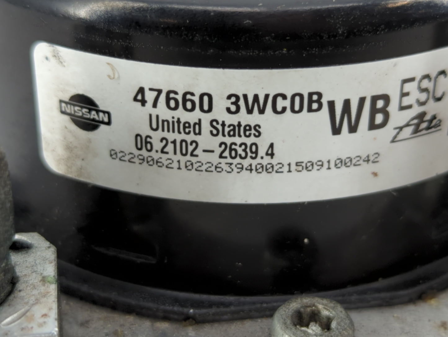 2014-2019 Nissan Versa ABS Pump Control Module Replacement P/N:47660 3WC0B Fits Fits 2014 2015 2016 2017 2018 2019 OEM Used