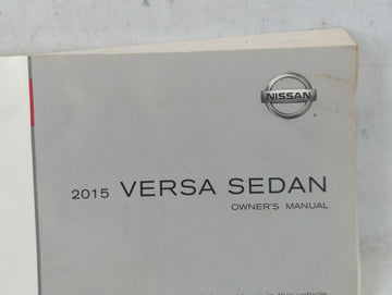 2015 Nissan Versa Owners Manual Book Guide OEM Used Auto Parts