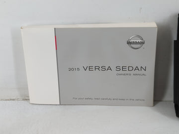 2015 Nissan Versa Owners Manual Book Guide P/N:OM15EM ON17U0 OEM Used Auto Parts