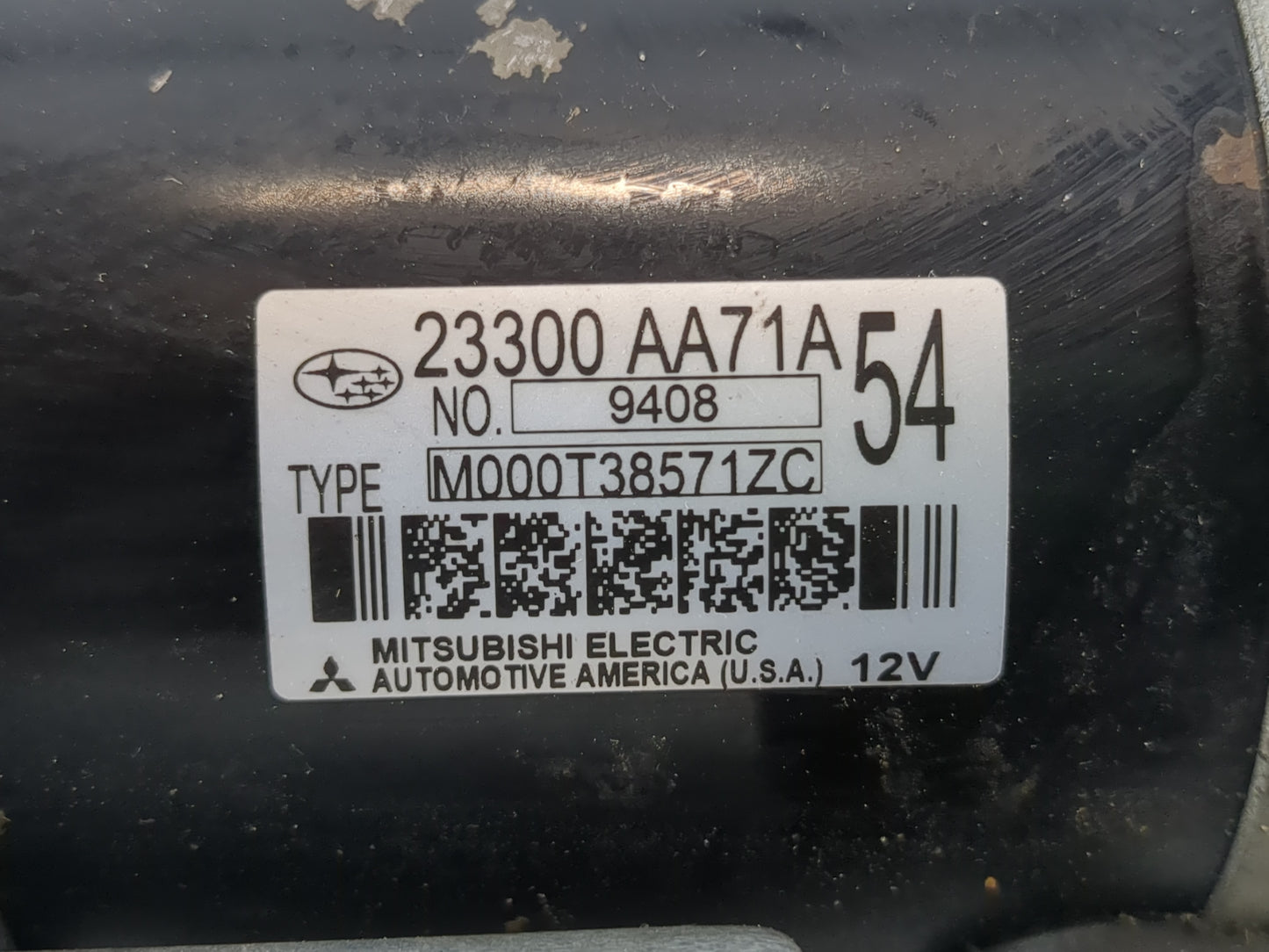 2015-2019 Subaru Legacy Car Starter Motor Solenoid OEM P/N:23300 AA71A Fits Fits 2015 2016 2017 2018 2019 OEM Used Auto Part