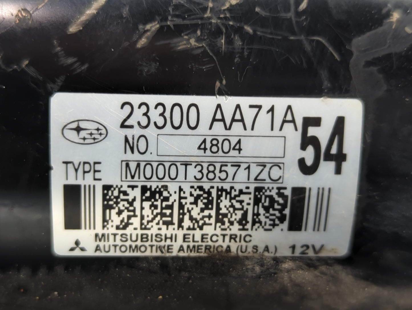 2015-2019 Subaru Legacy Car Starter Motor Solenoid OEM P/N:M000T38571ZC 23300 AA7TA Fits Fits 2015 2016 2017 2018 2019 OEM U