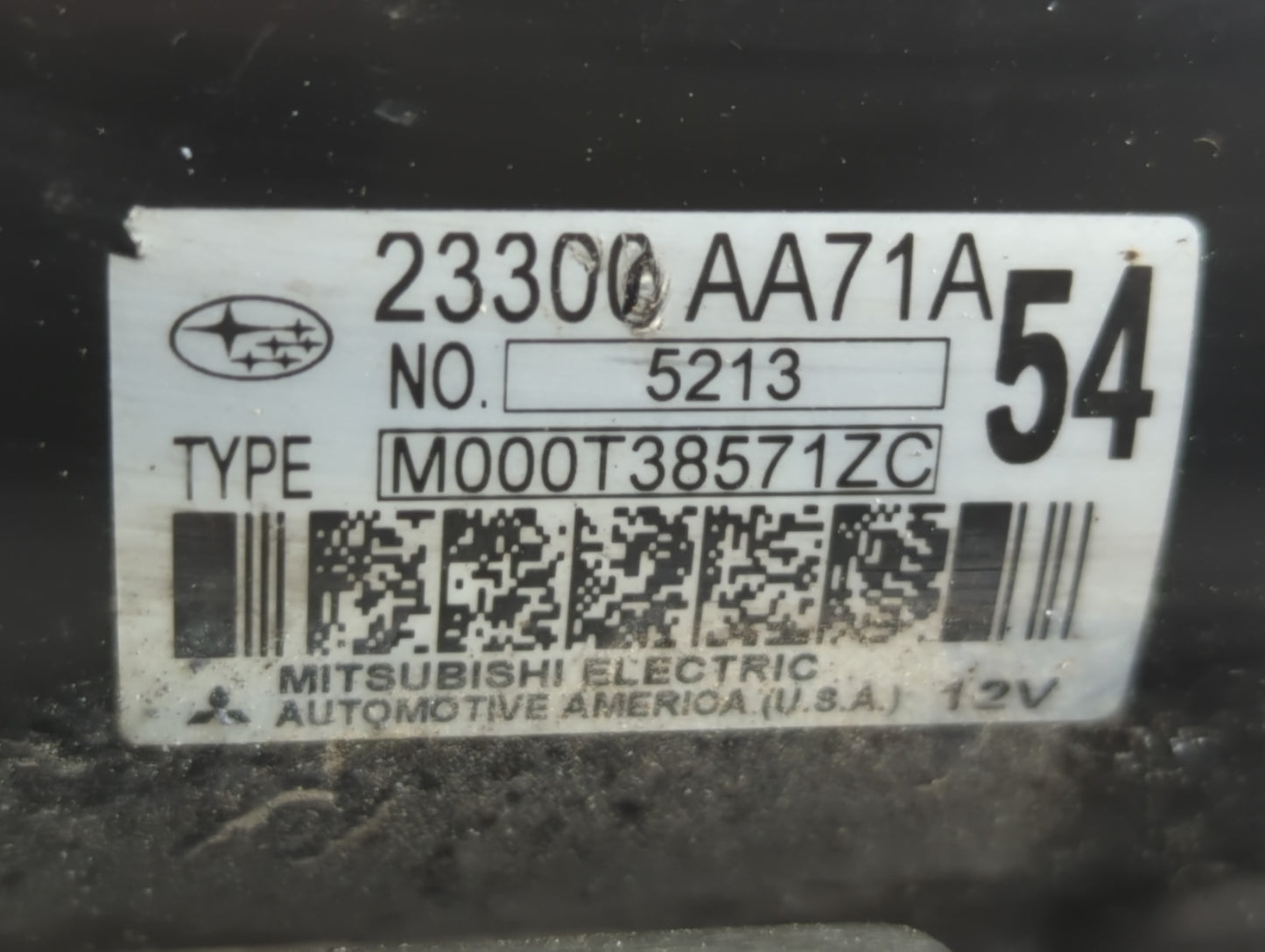 2015-2019 Subaru Legacy Car Starter Motor Solenoid OEM P/N:23300 AA71A Fits Fits 2015 2016 2017 2018 2019 OEM Used Auto Part