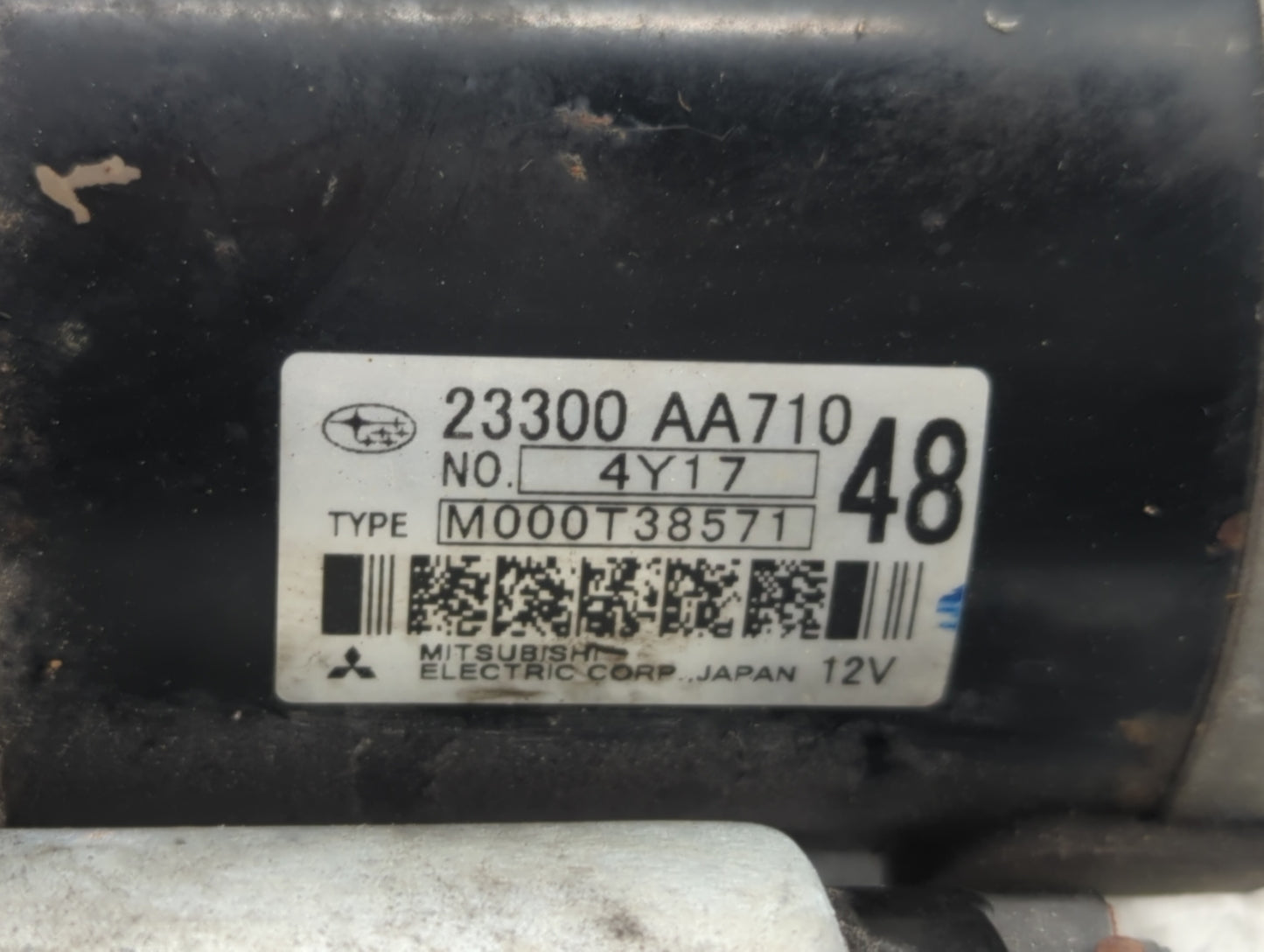 2013-2015 Subaru Xv Car Starter Motor Solenoid OEM P/N:M000T38571 23300 AA710 Fits OEM Used Auto Parts - Oemusedautoparts1.c