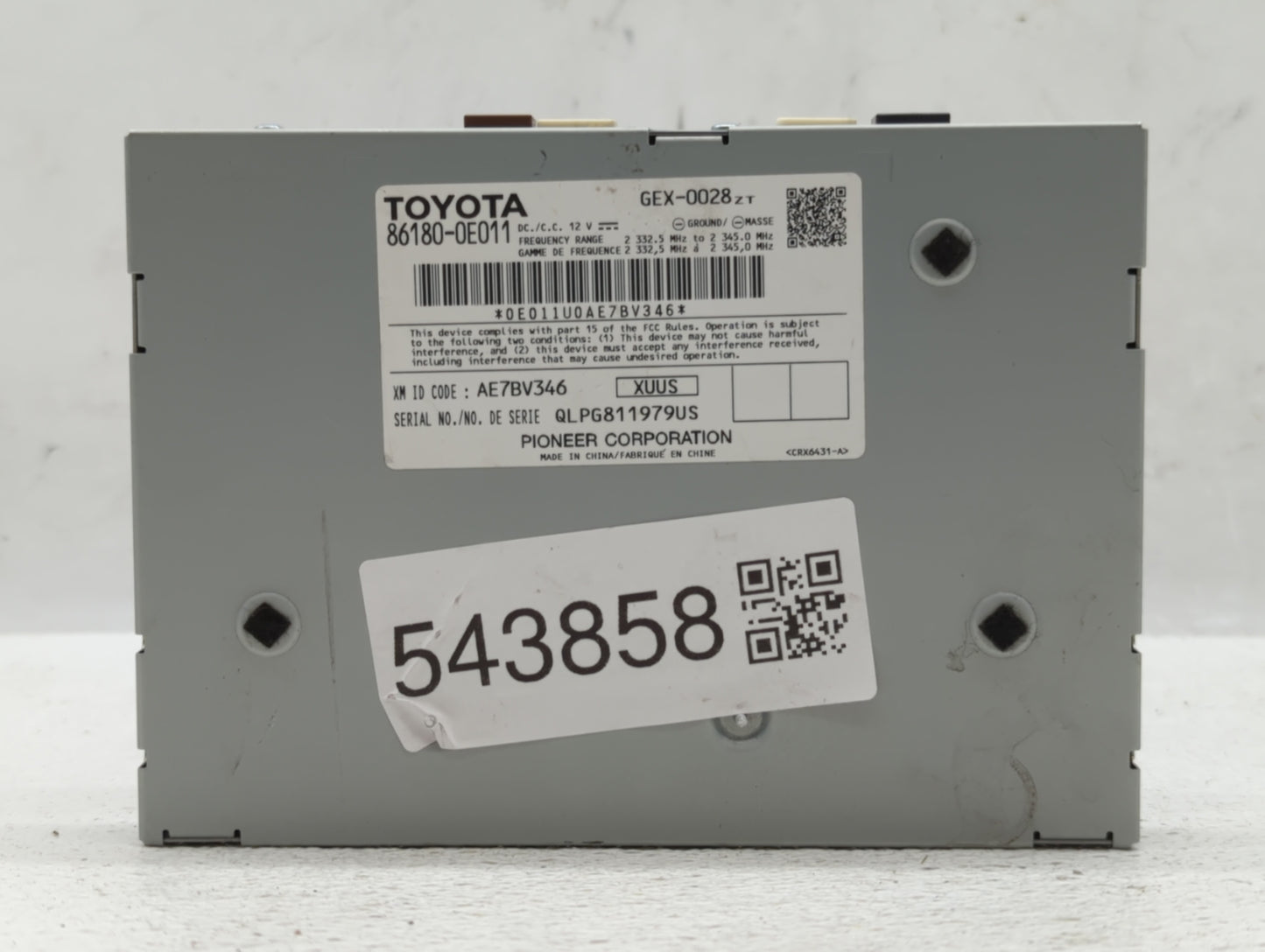 Toyota Camry Chassis Control Module Ccm Bcm Body Control 86180-0e011 - Oemusedautoparts1.com