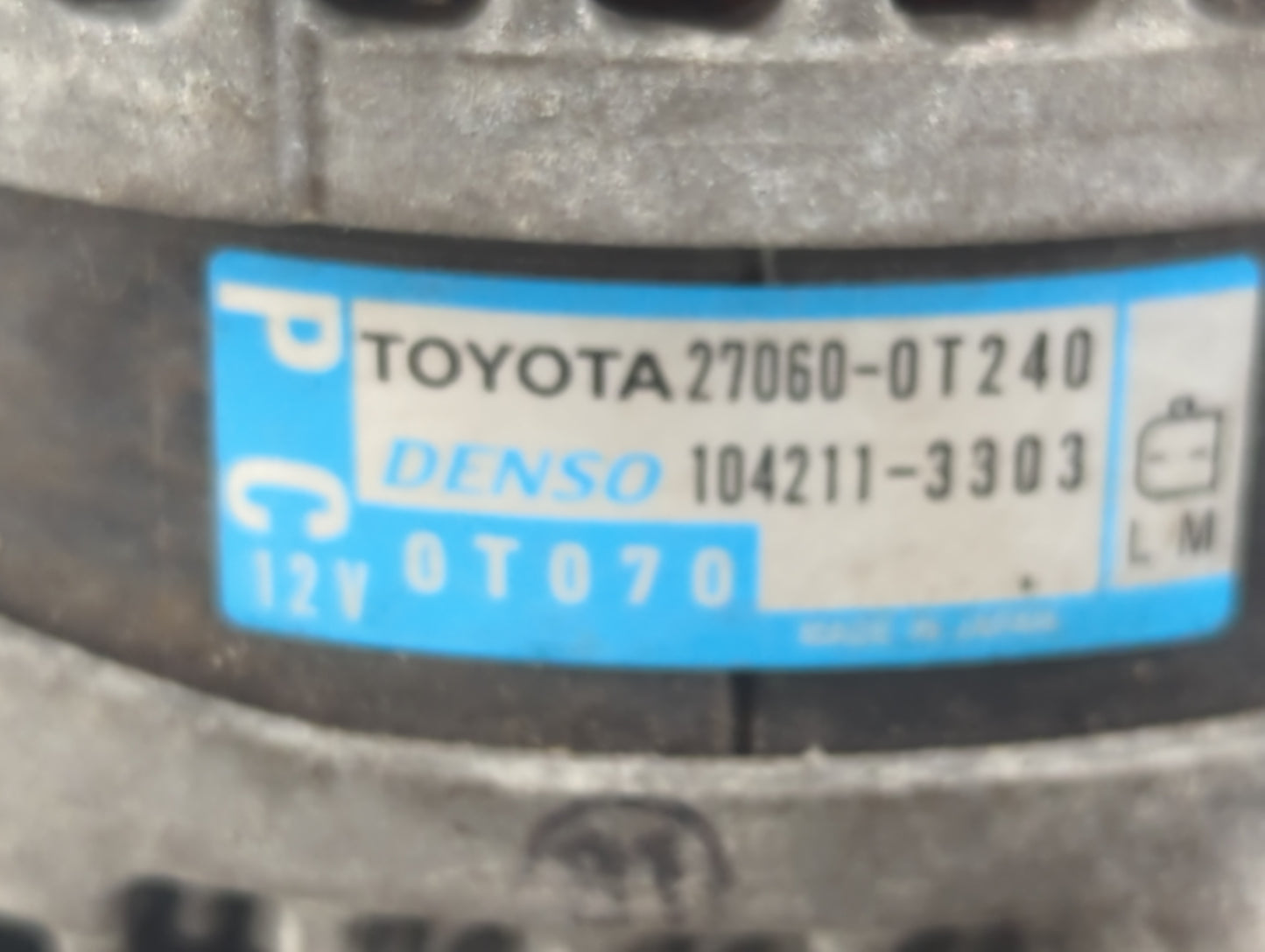 2014-2019 Toyota Corolla Alternator Replacement Generator Charging Assembly Engine OEM P/N:104211-3303 27060-0T240 Fits OEM