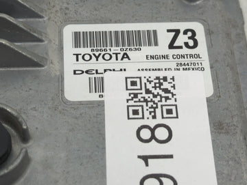 2015 Toyota Corolla PCM Engine Control Computer ECU ECM PCU OEM P/N:89661-0Z630 Fits OEM Used Auto Parts