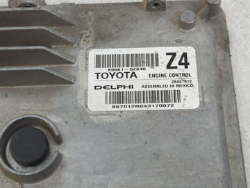 2015-2016 Toyota Corolla PCM Engine Control Computer ECU ECM PCU OEM P/N:89661-0Z640 Fits Fits 2015 2016 OEM Used Auto Parts