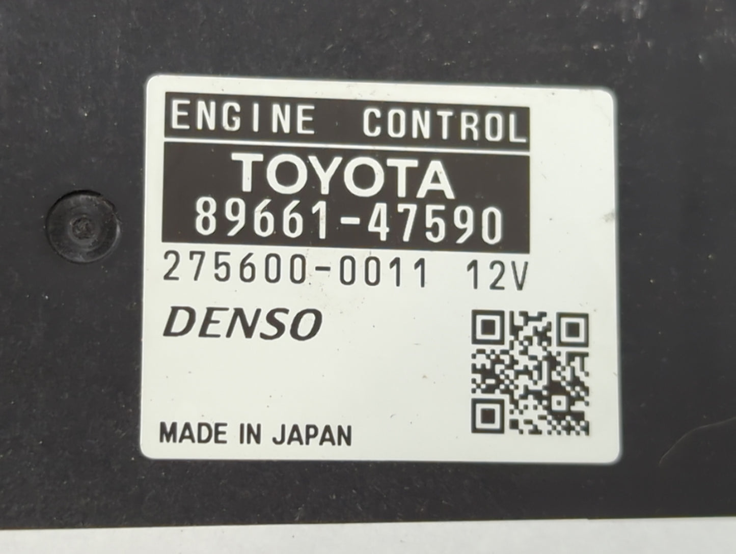 2015 Toyota Prius PCM Engine Control Computer ECU ECM PCU OEM P/N:12V 275600-0011, 89661-47590 Fits OEM Used Auto Parts - Oe