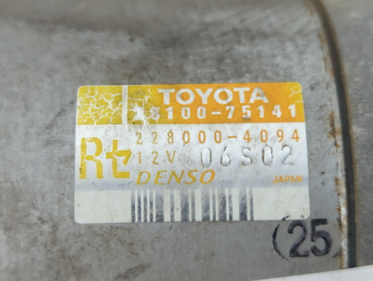 1995-2015 Toyota Tacoma Car Starter Motor Solenoid OEM P/N:228000-4094 28100-75141 Fits OEM Used Auto Parts - Oemusedautopar