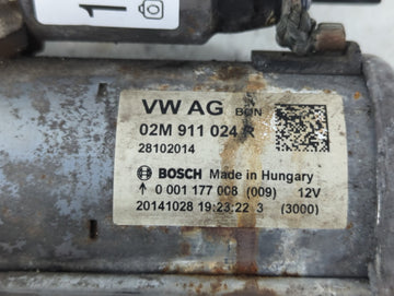 2014-2017 Volkswagen Beetle Car Starter Motor Solenoid OEM P/N:02M 911 024 R Fits OEM Used Auto Parts