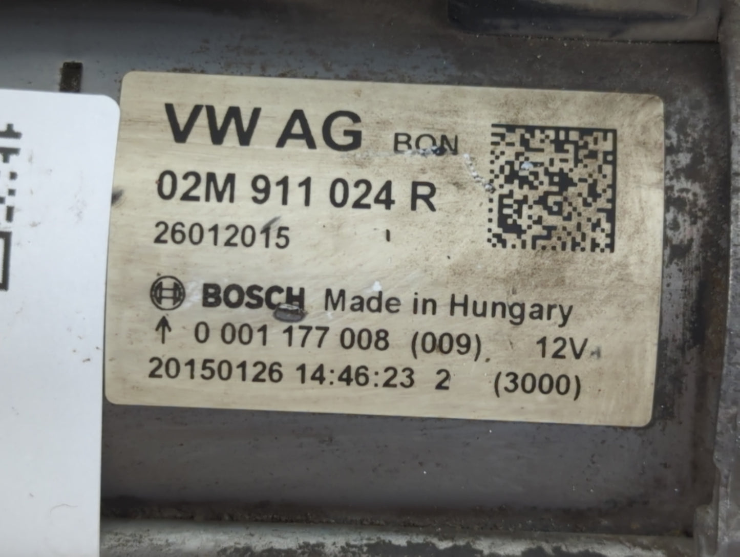 2014 Volkswagen Jetta Car Starter Motor Solenoid OEM P/N:02M 911 024 R Fits Fits 2015 2016 2017 2018 2019 2020 2021 2022 OEM