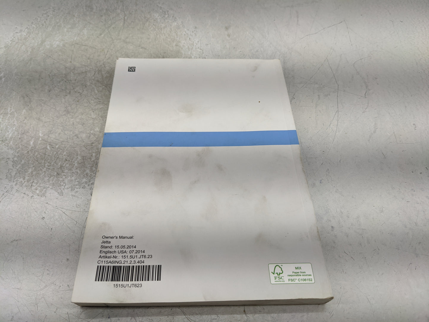 2015 Volkswagen Jetta Owners Manual Book Guide P/N:1515U1JT623 OEM Used Auto Parts - Oemusedautoparts1.com