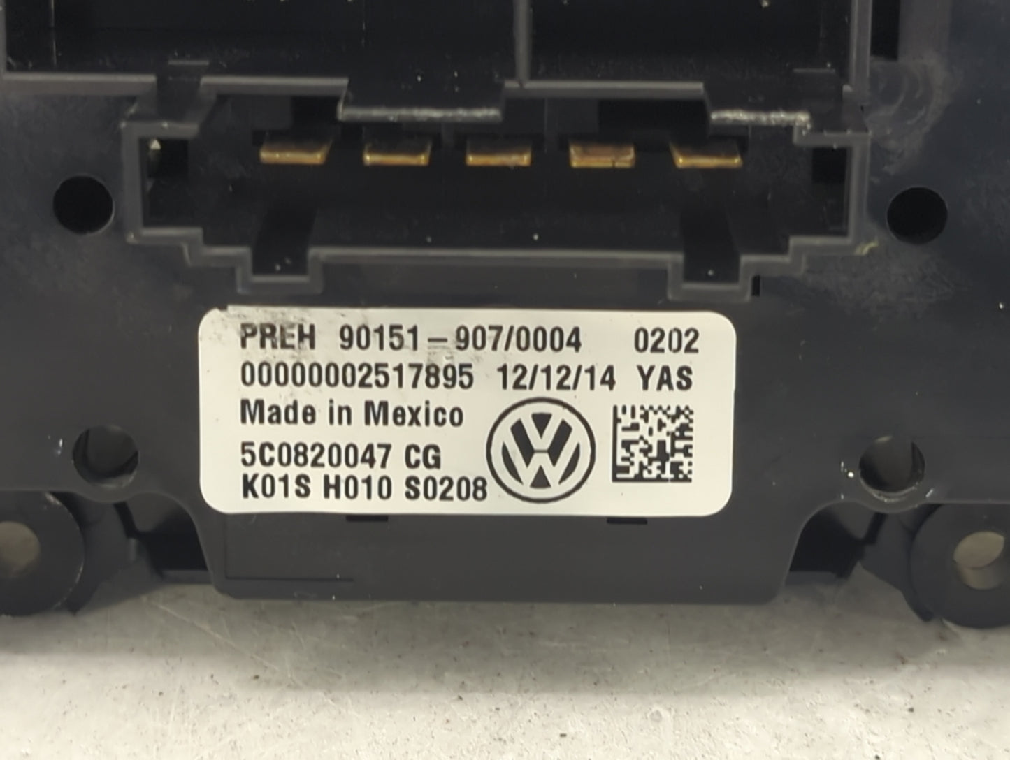 2015-2018 Volkswagen Jetta Climate Control Module Temperature AC/Heater Replacement P/N:5C0820047CG 90151-907/0004 Fits OEM