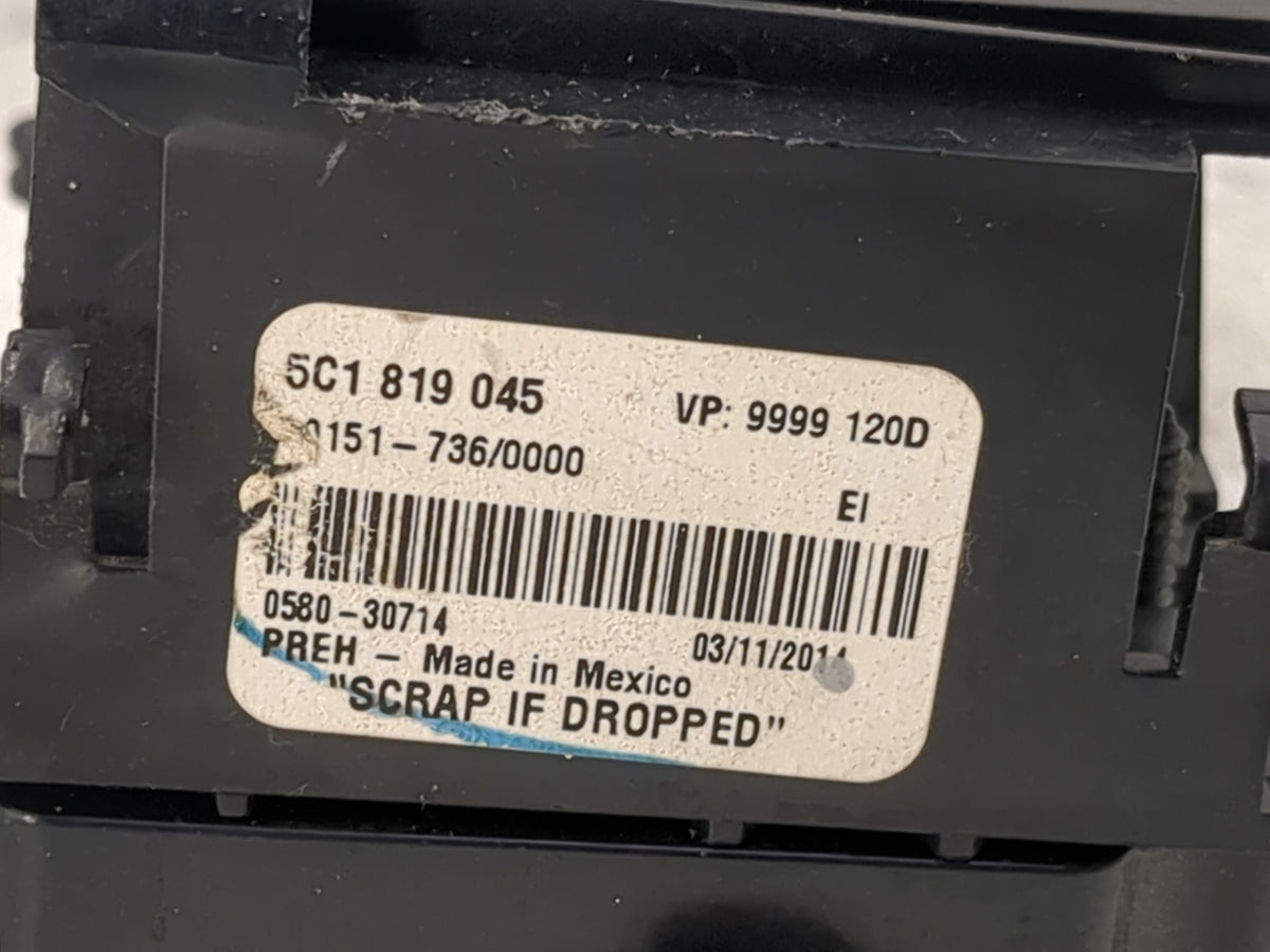 2015-2018 Volkswagen Jetta Climate Control Module Temperature AC/Heater Replacement P/N:5C1819045 0151-736/0000 Fits OEM Use