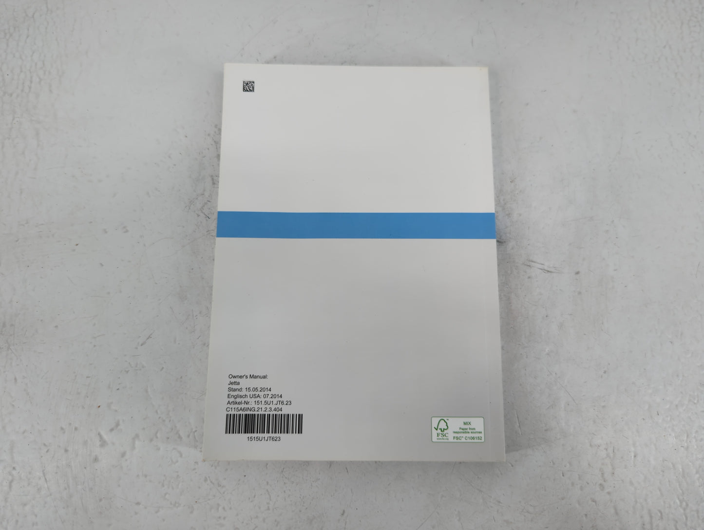 2015 Volkswagen Jetta Owners Manual Book Guide P/N:1515U1JT623 OEM Used Auto Parts - Oemusedautoparts1.com