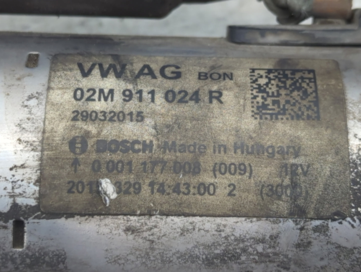 2014 Volkswagen Jetta Car Starter Motor Solenoid OEM P/N:0 001 177 008 02M 911 024 R Fits OEM Used Auto Parts - Oemusedautop